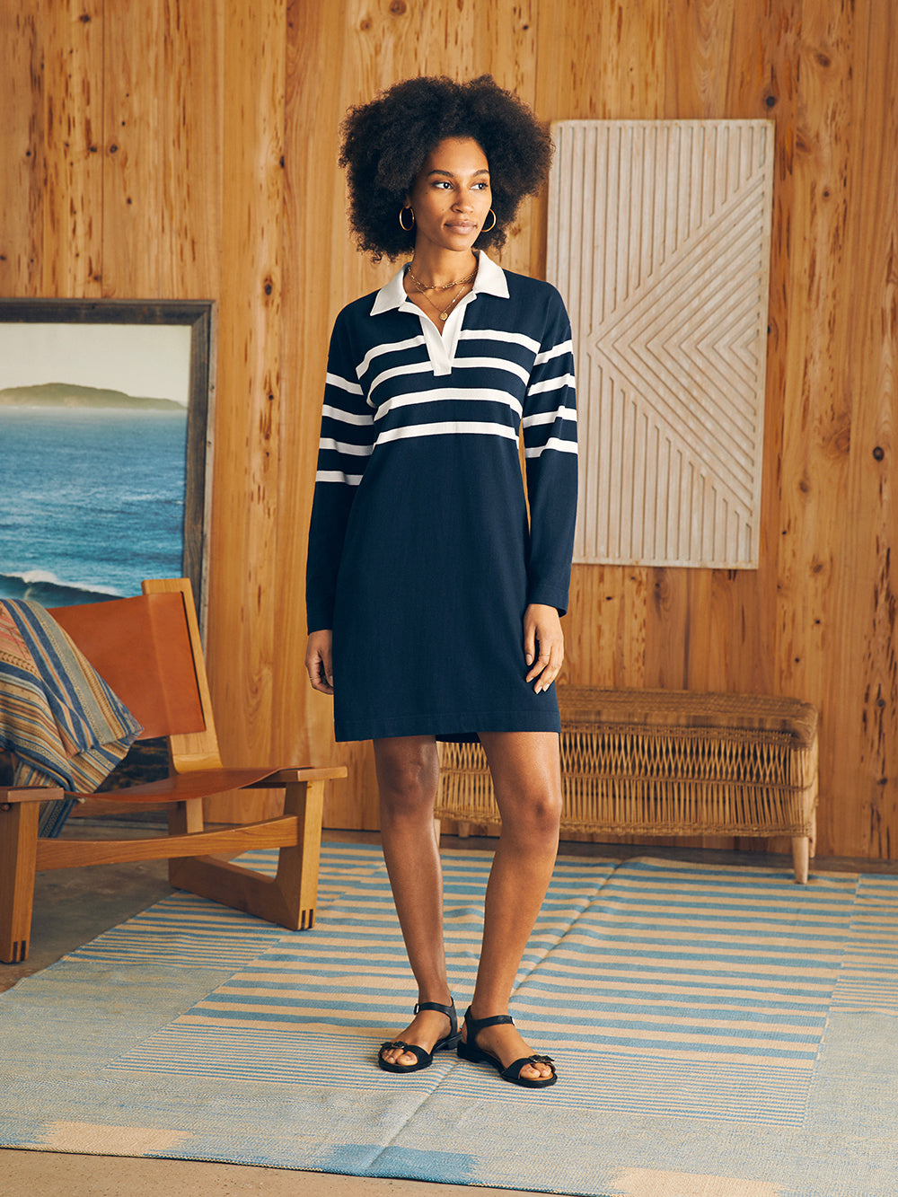 Womens - Rugby Jersey Dress | Cape May Stripe