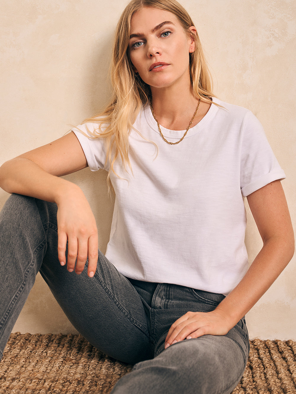 Womens - Sunwashed Crew Tee | White