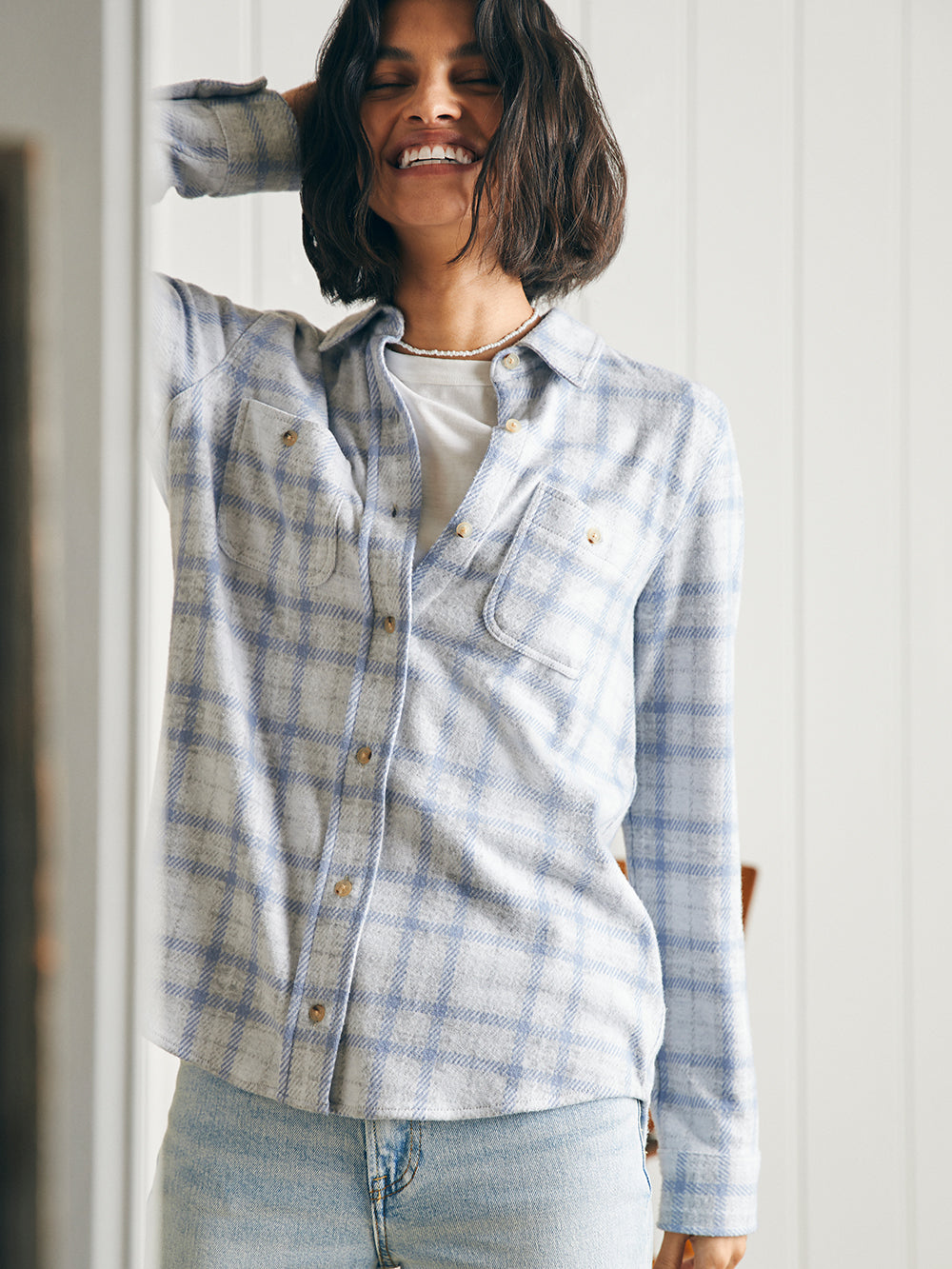 Womens - Legend Sweater Shirt | Spring Dew Plaid