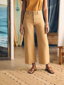 Womens - Natural Dye Denim Harbor Crop Pant | Gilded Sand Wash