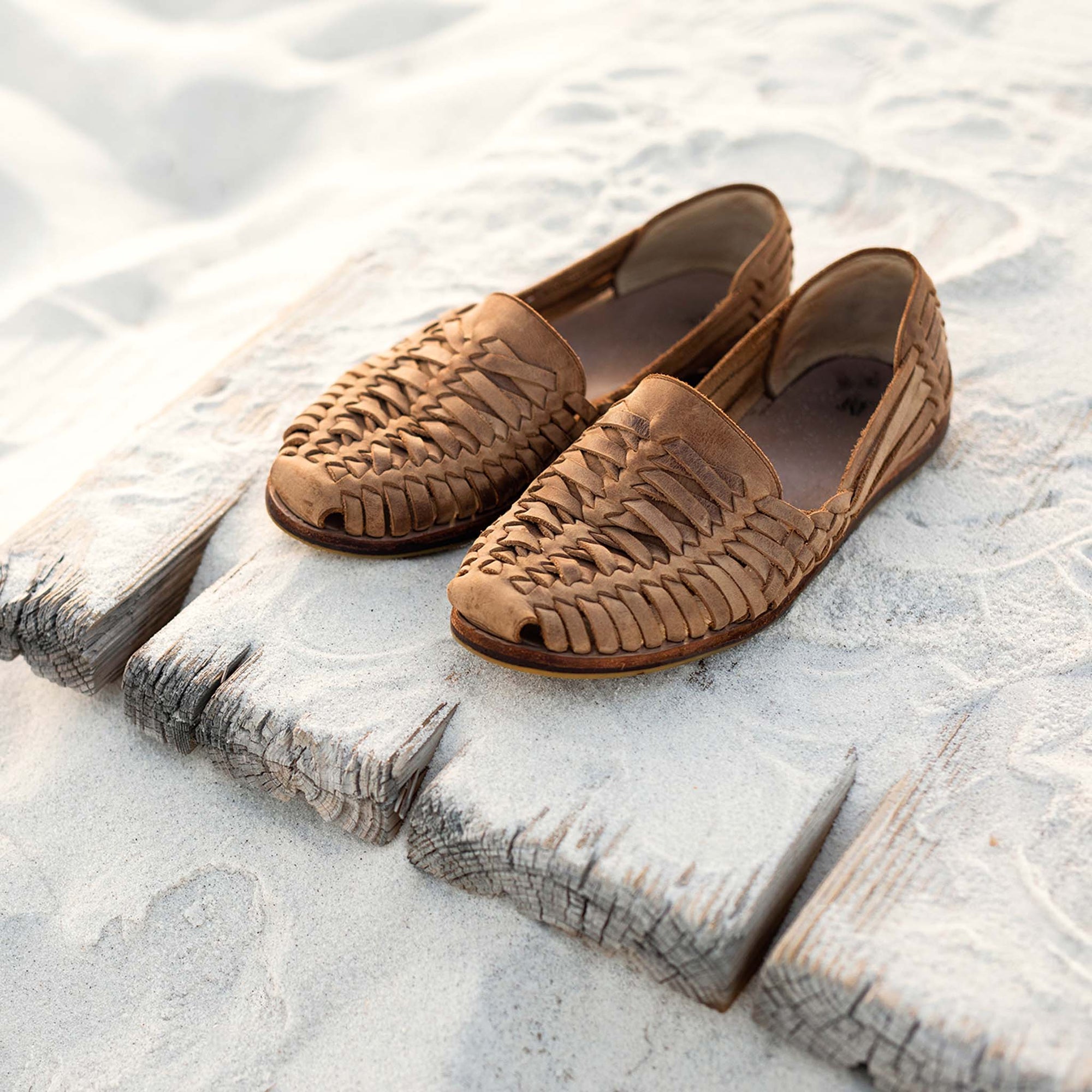 Mens | Leather Huarache Sandal | Tobacco