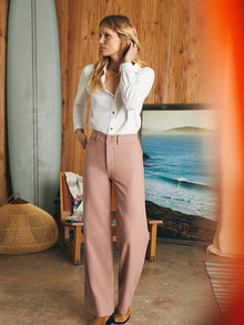 Womens - Stretch Terry Harbor Pant | Wood Rose