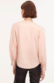 Drawstring Long Sleeve Blouse | Blush