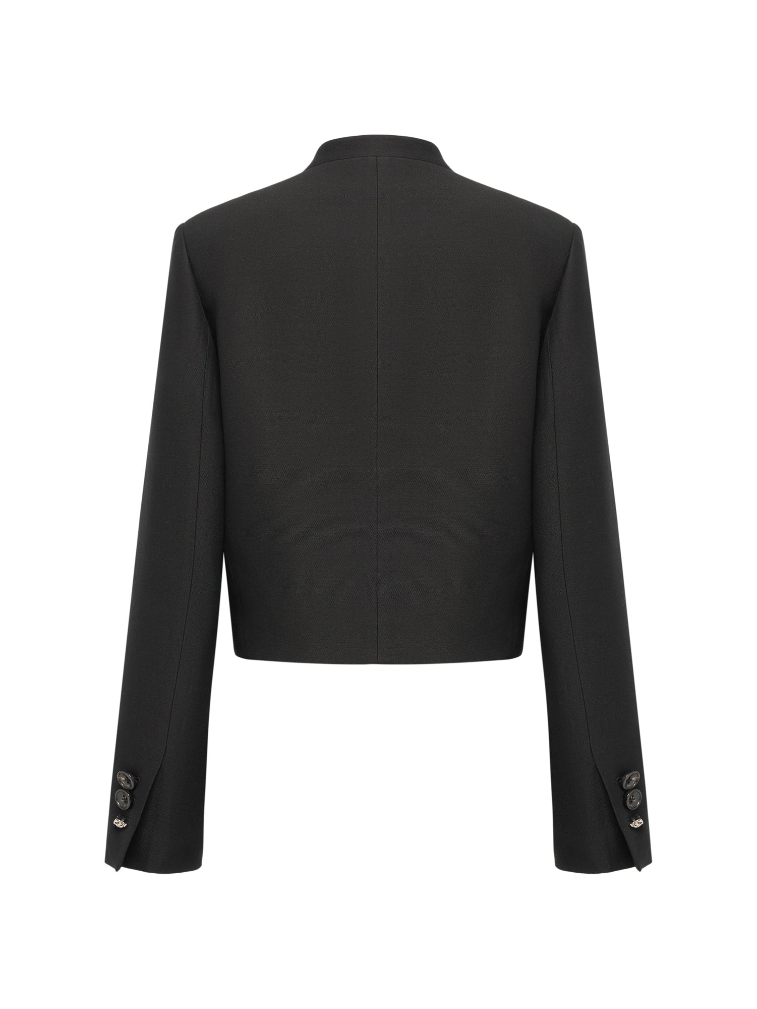 Subtle Shoulder Embroidery Blazer | Black