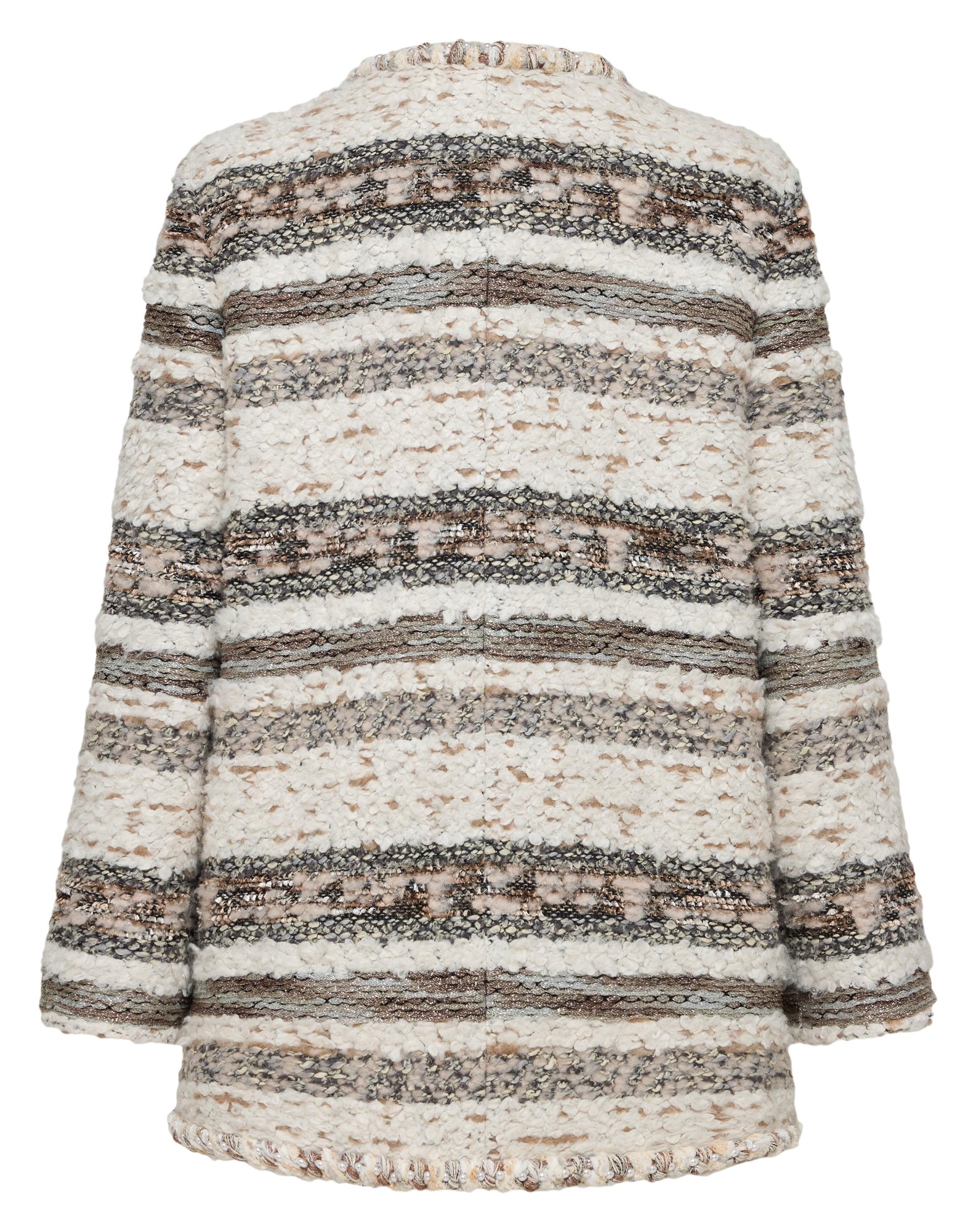 Striped Coat | Beige
