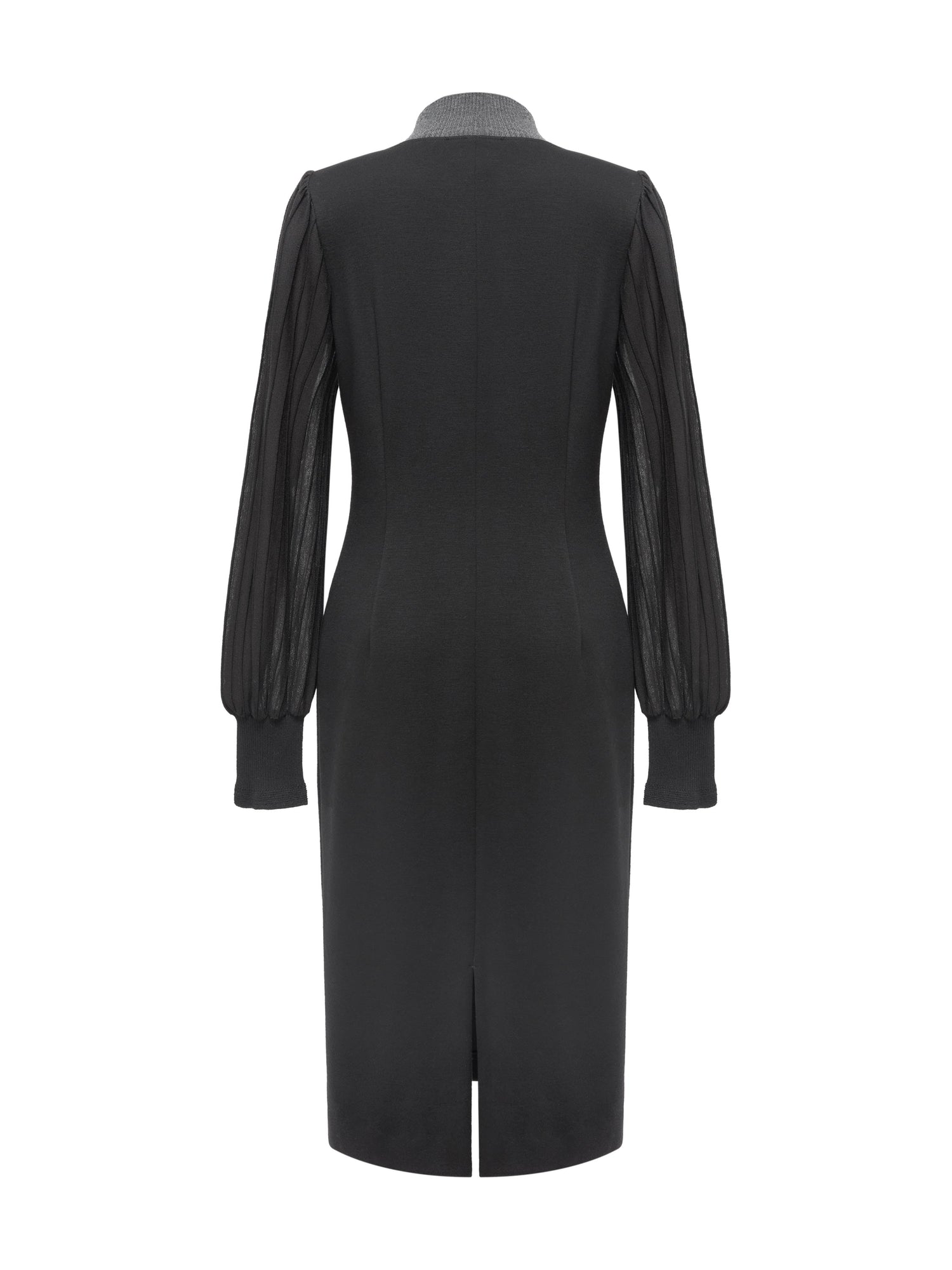Winter Waist-Defined Dress | Black