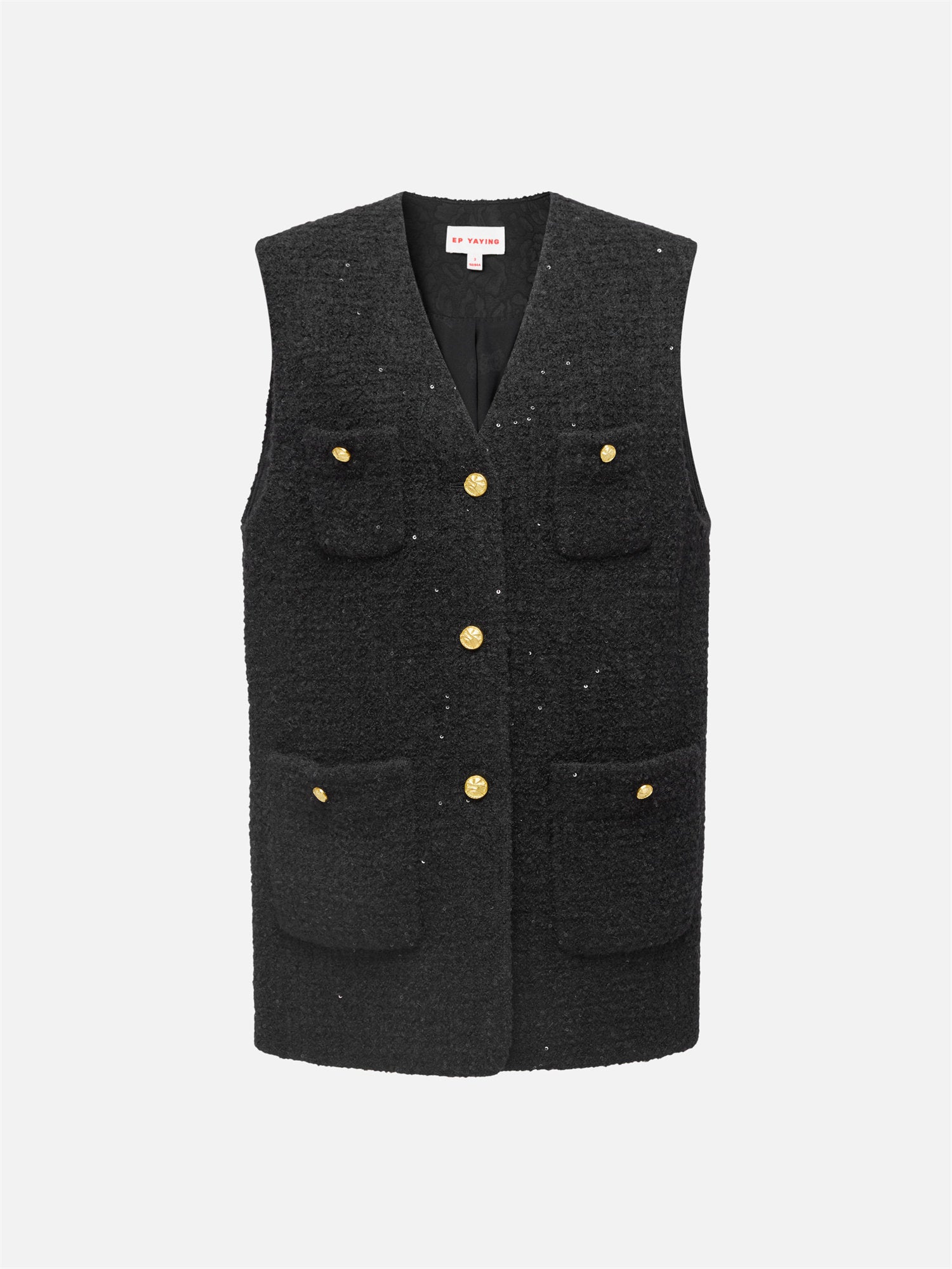 Loose Straight-Cut Vest | Black