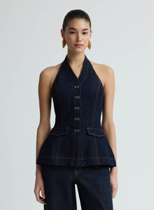 RHEA TOP (DARK INDIGO)