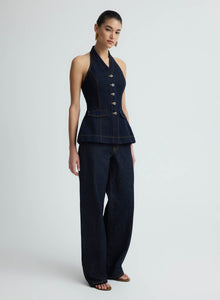 Rhea Top | Dark Indigo