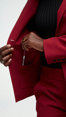 Crossover Blazer in Performance Cotton | Merlot