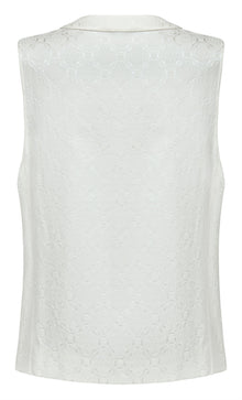 Modern Chinese-Style Layered Vest | White