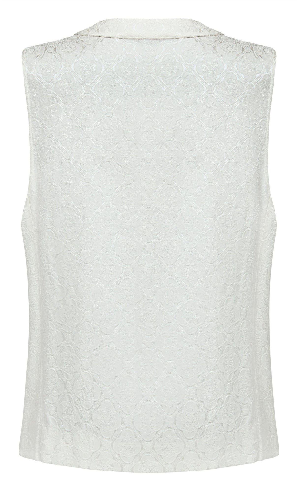 Modern Chinese-Style Layered Vest | White