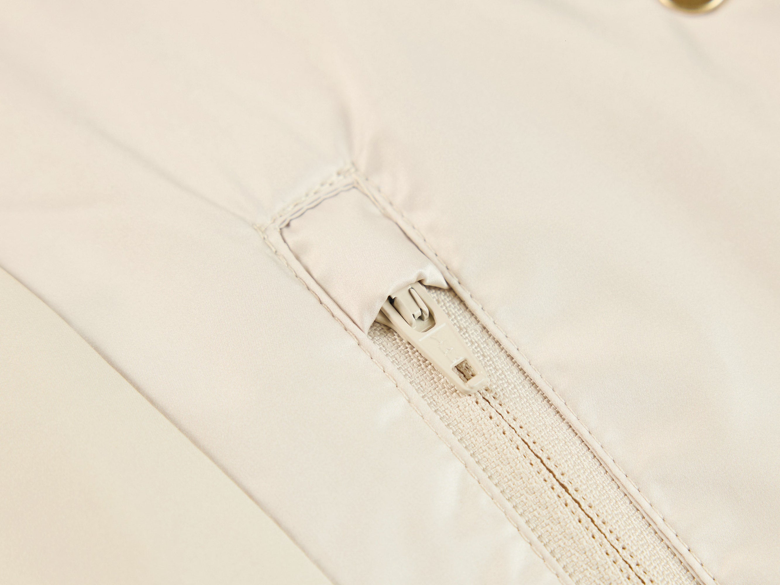 Contrast Trim Coat | Beige