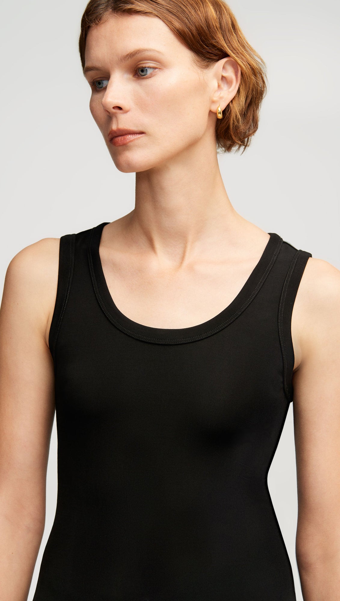 Benson Tank in Matte Jersey | Black