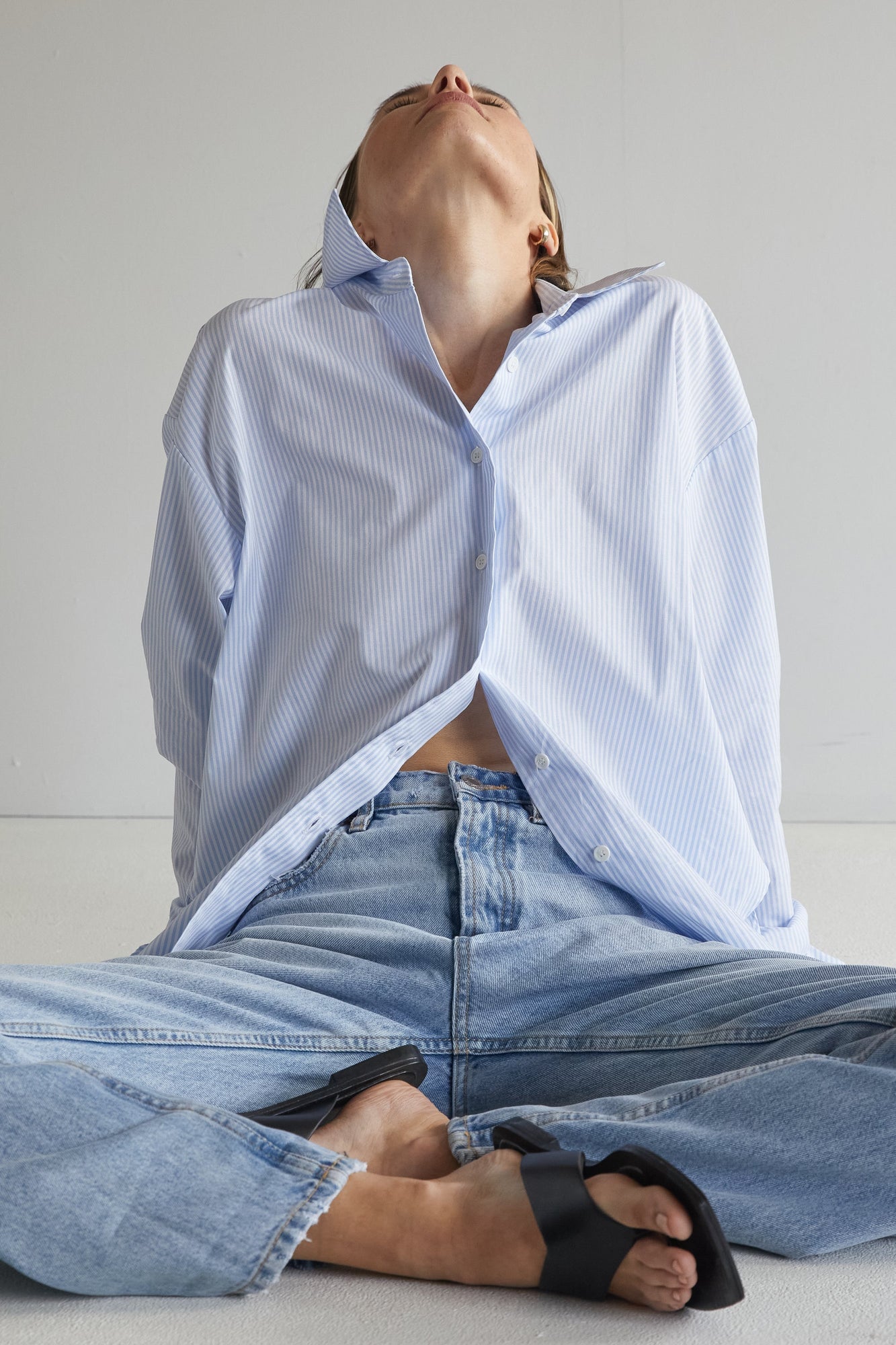 Oversized Long Sleeve Shirt - Almina Concept