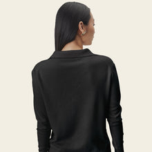 Womens | Camila Airy Cashmere Collared Sweater | Black
