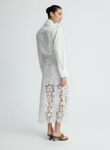 Luna Skirt | White Guipure Lace