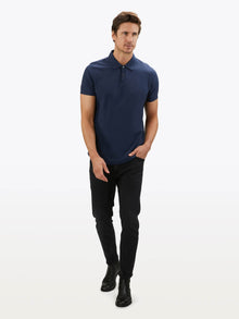 Mens | Prestige Signature-Fit Pima Cotton Polo | Pacific Blue