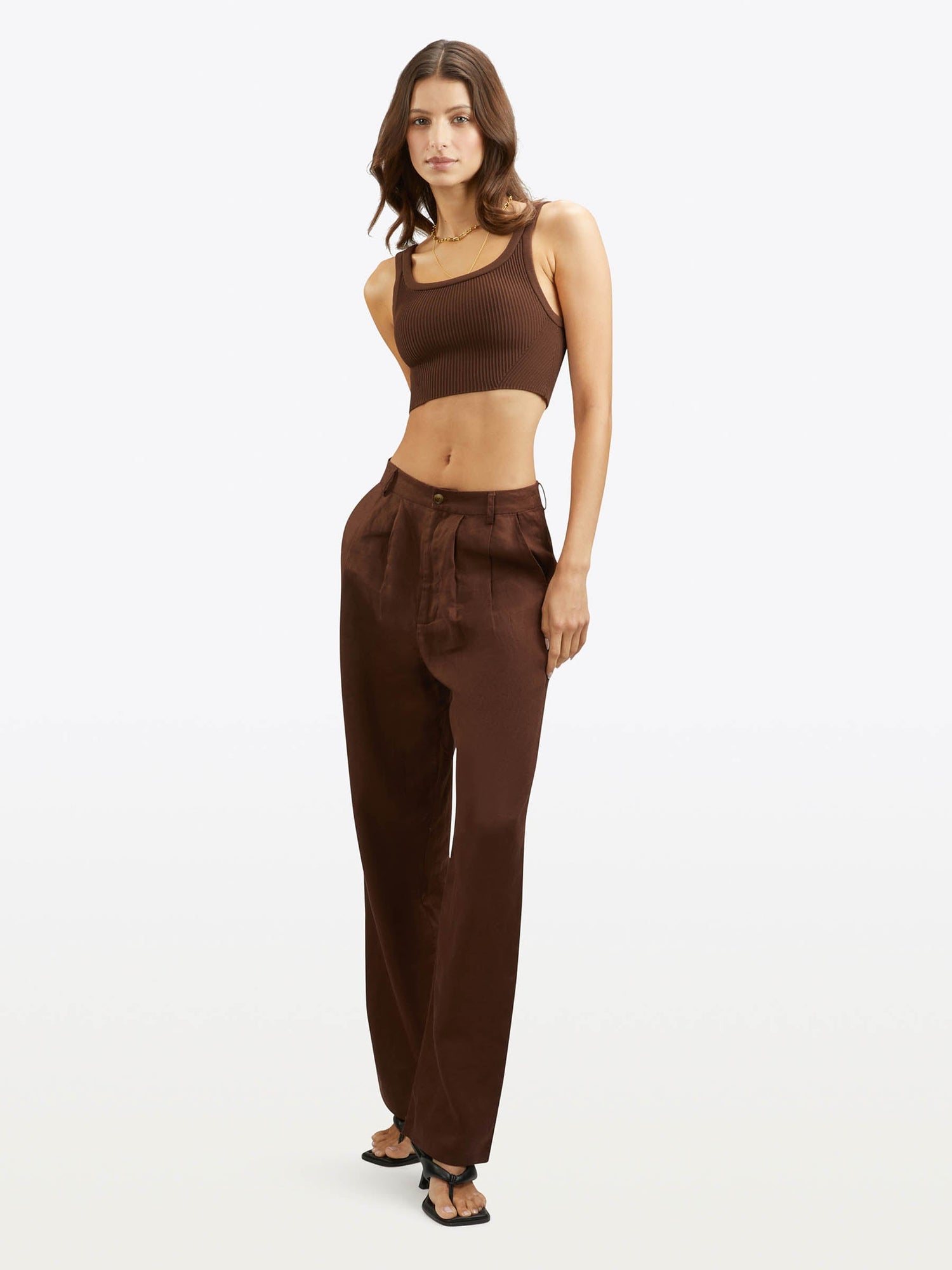 Womens | Coreflex Form-Fitting Cropped Tank | Sierra