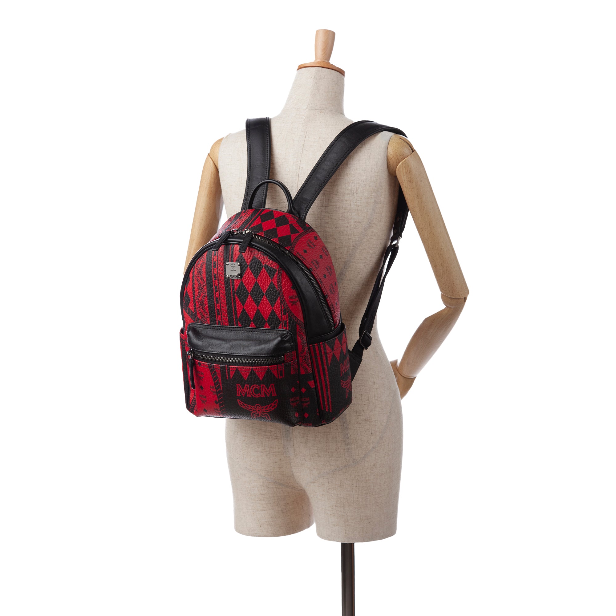 MCM Pre-Owned Baroque Stark Backpack | Women | Red