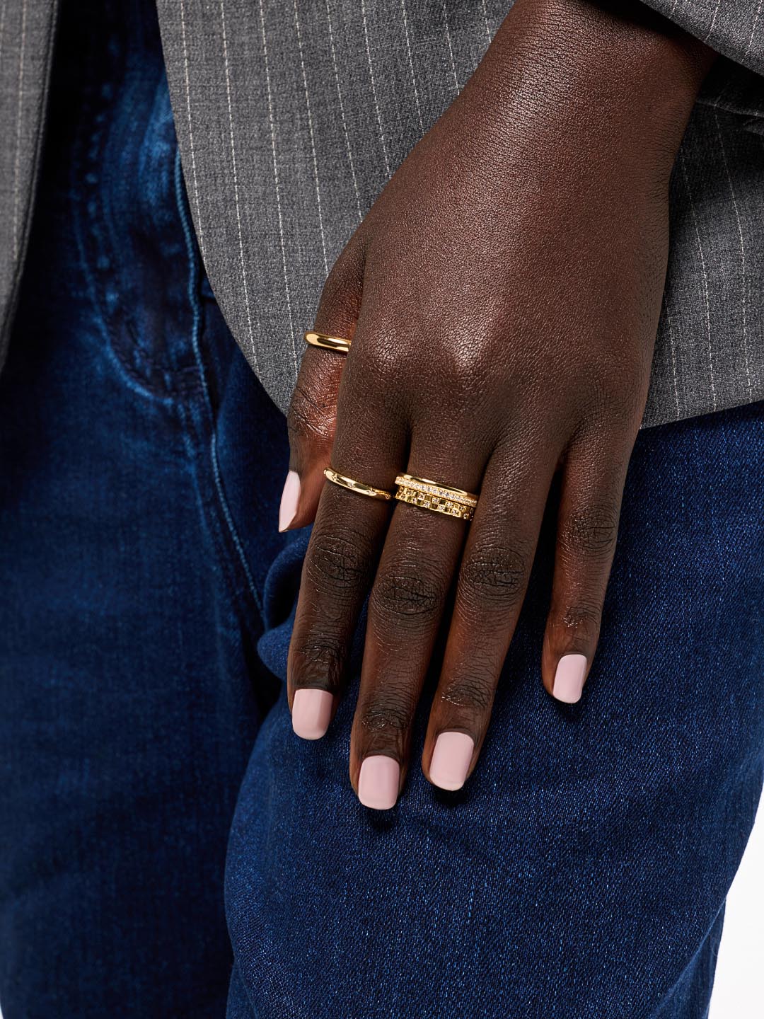 Eden Band Ring | 14K Gold on Brass | Cubic Zirconia