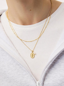 14K Gold Plated Freshwater Pearls Iris Flower Pendant Necklaces For Women Ana Luisa Katie Necklace