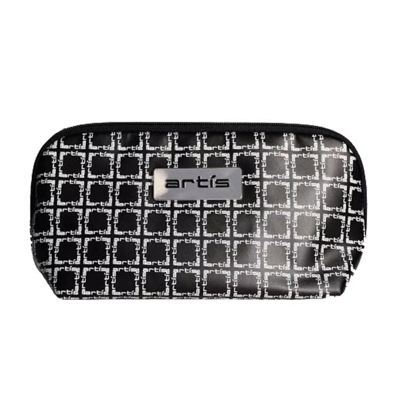 Clutch Bag with white logo pattern | Black