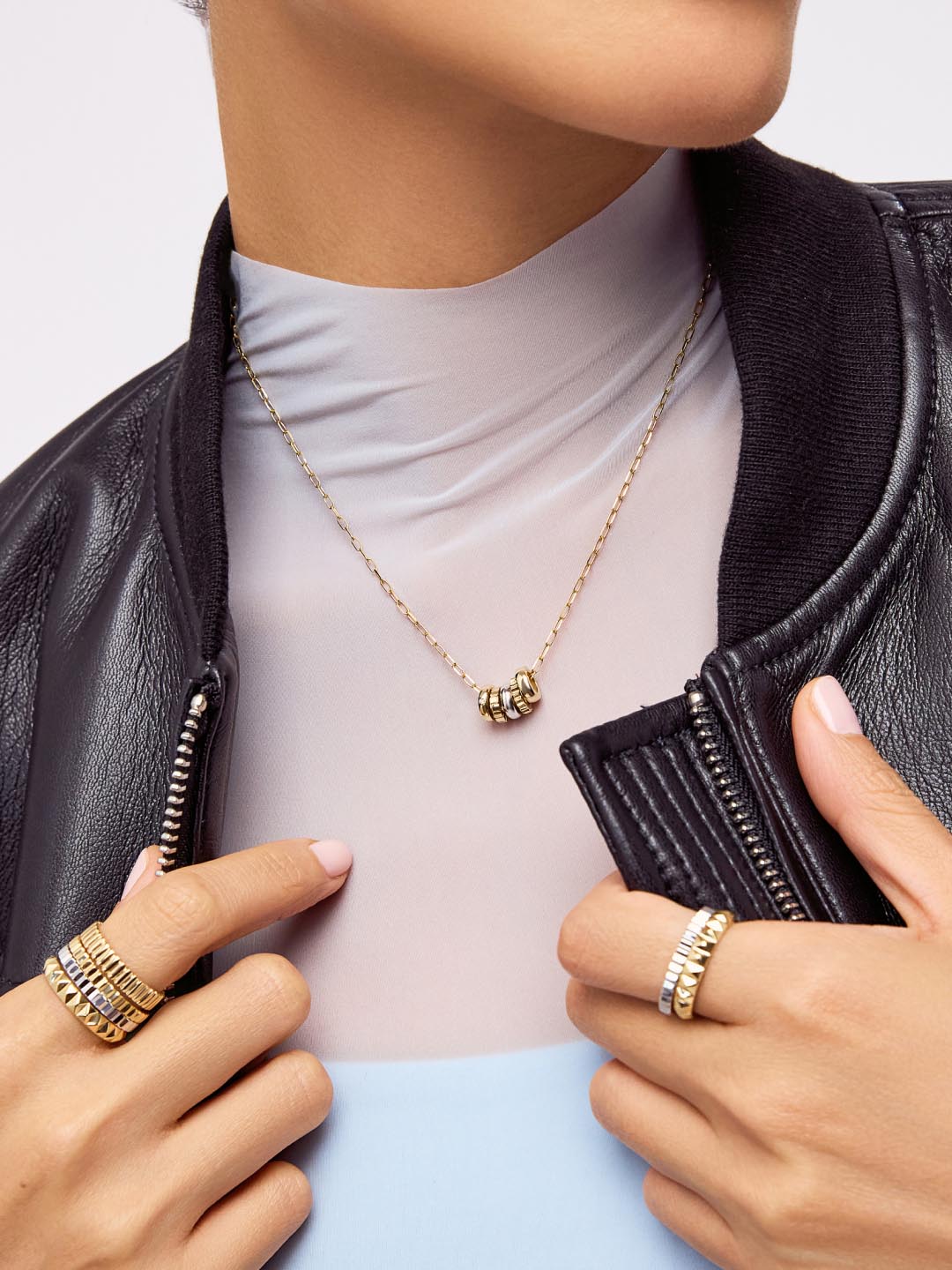 Eclipse Charm | 10K Solid White Gold