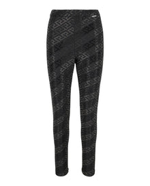 Versace | La Greca Crystal Embellished Leggings