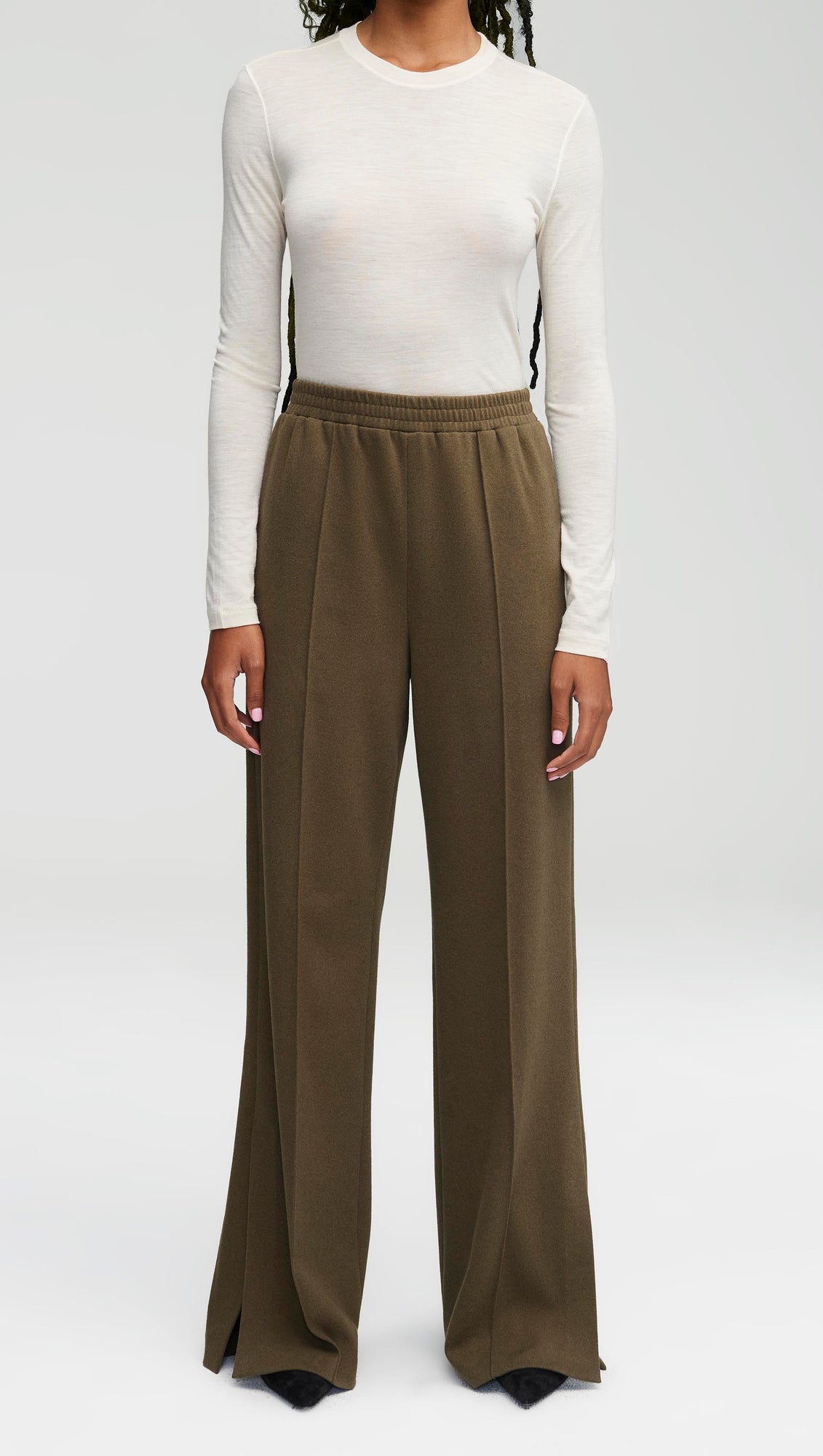 Pull-On Pant in Cozy Jersey | Olive