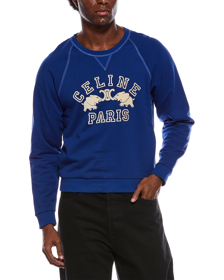 CELINE | Mens | Logo Crewneck Sweatshirt | White
