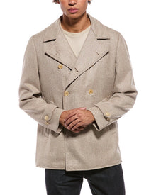 ISAIA | Mens | Cashmere Peacoat | Beige