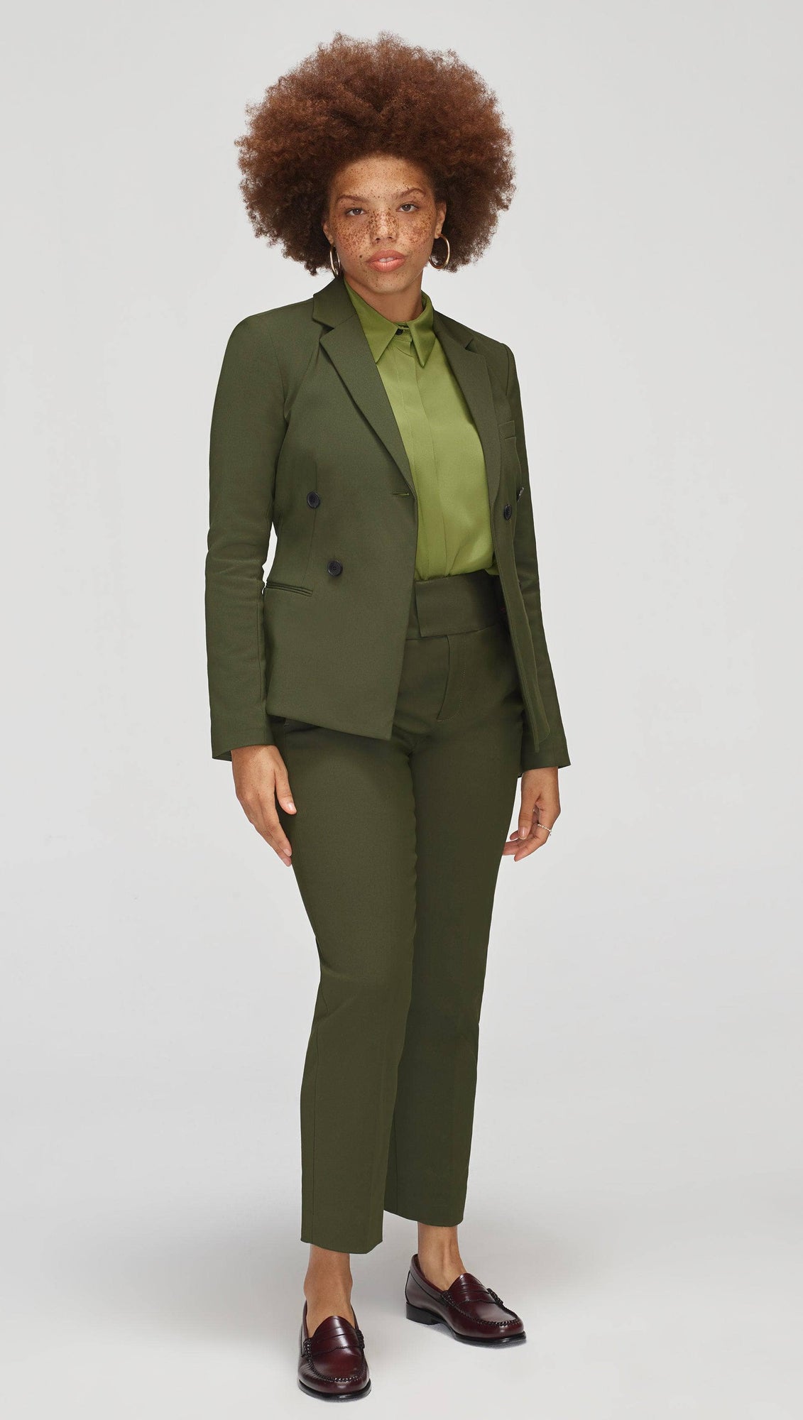 Crossover Blazer in Performance Cotton | Olive