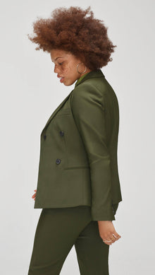 Crossover Blazer in Performance Cotton | Olive