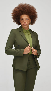 Crossover Blazer in Performance Cotton | Olive