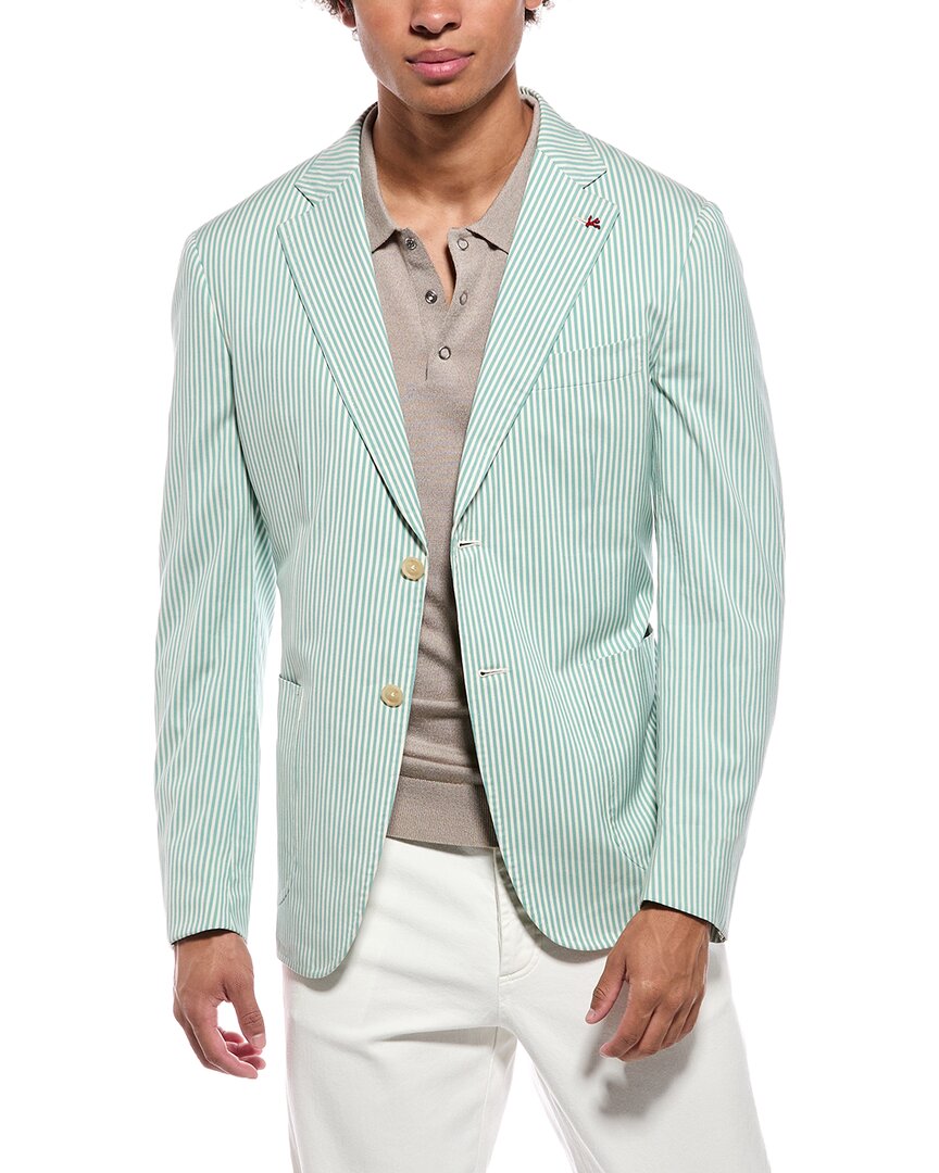 ISAIA | Mens | Silk-Blend Blazer | Green