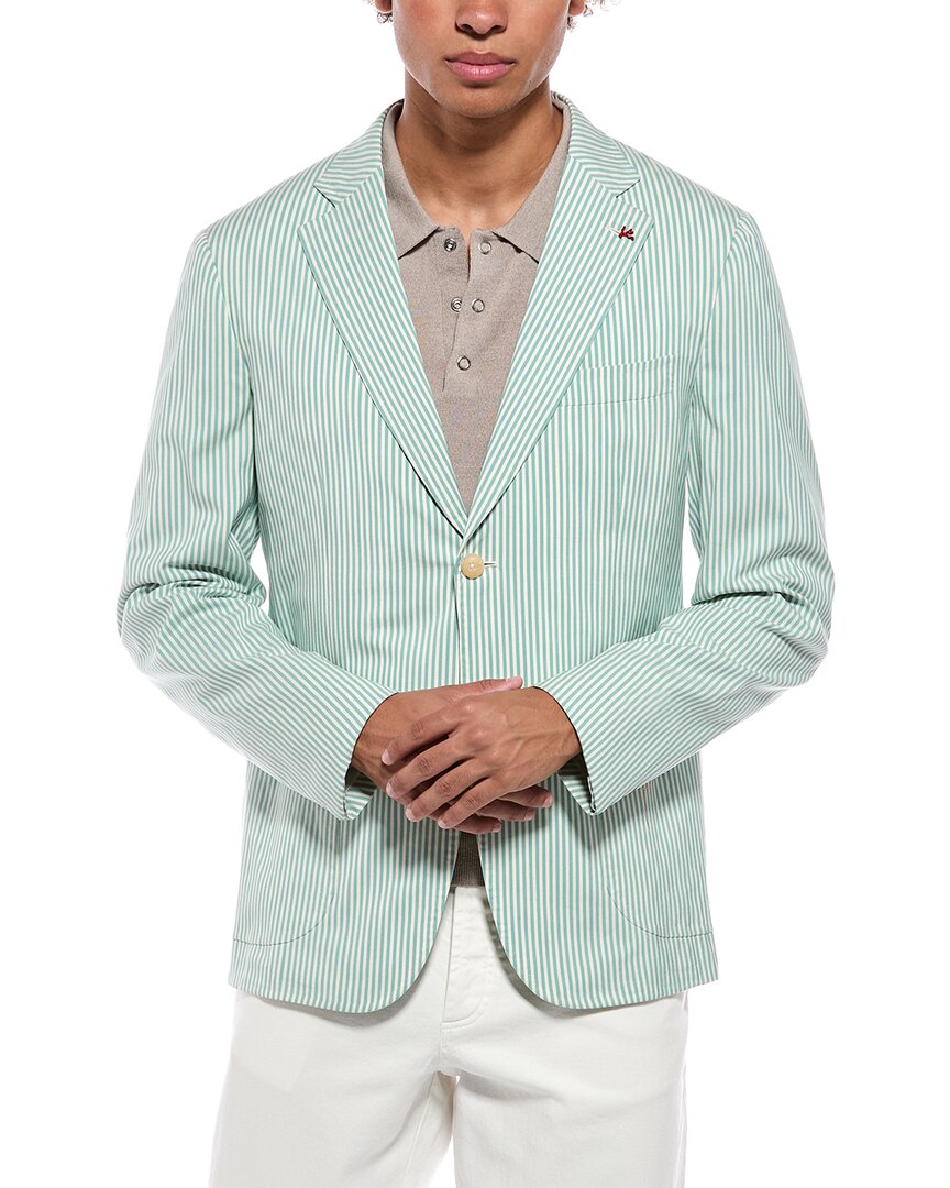ISAIA | Mens | Silk-Blend Blazer | Green