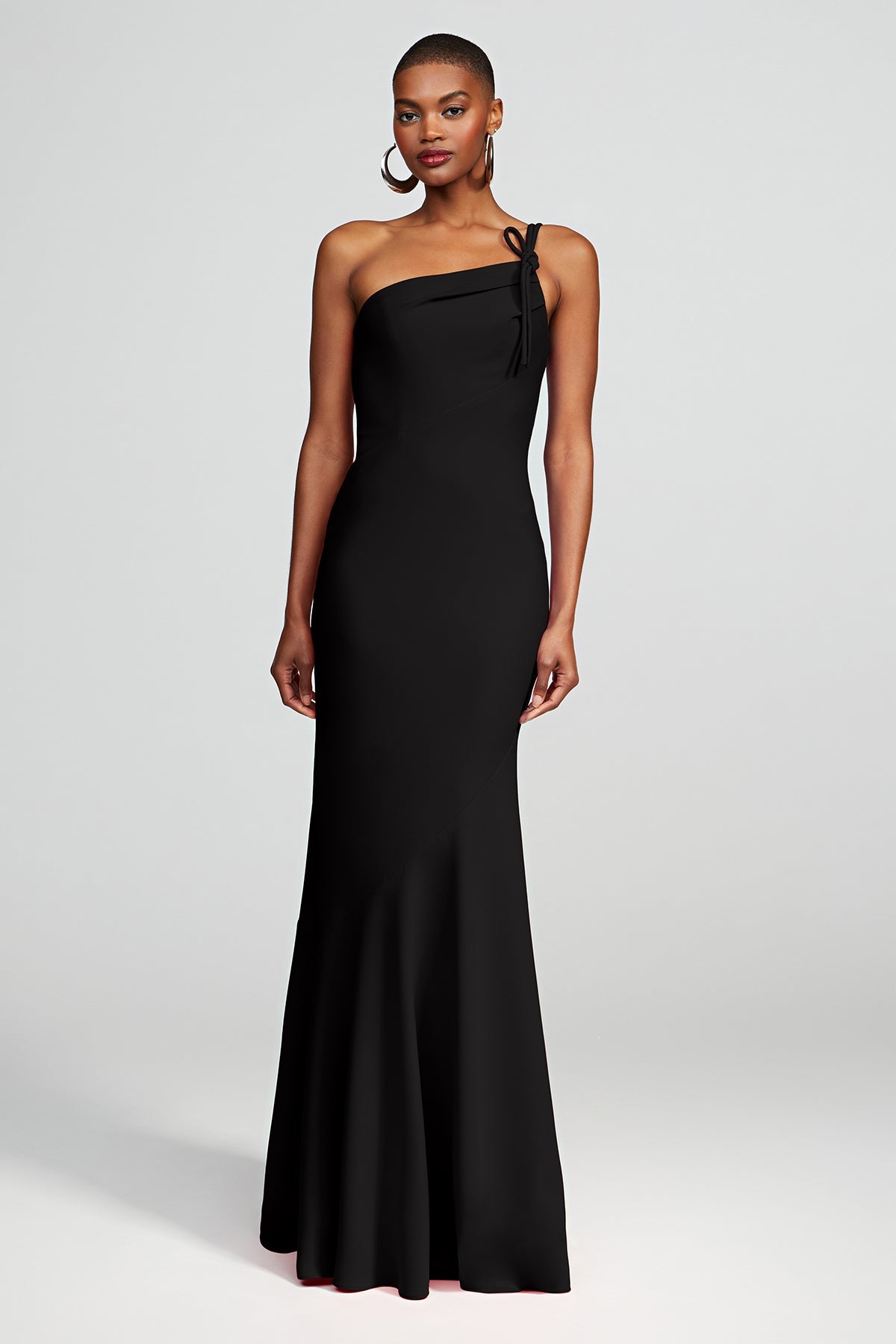 Halston | Sybil Gown In Crepe | Black