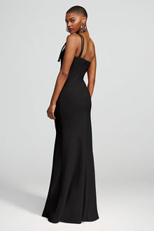 Halston | Sybil Gown In Crepe | Black
