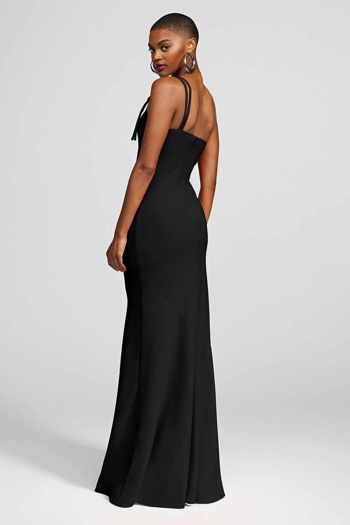 Halston | Sybil Gown In Crepe | Black