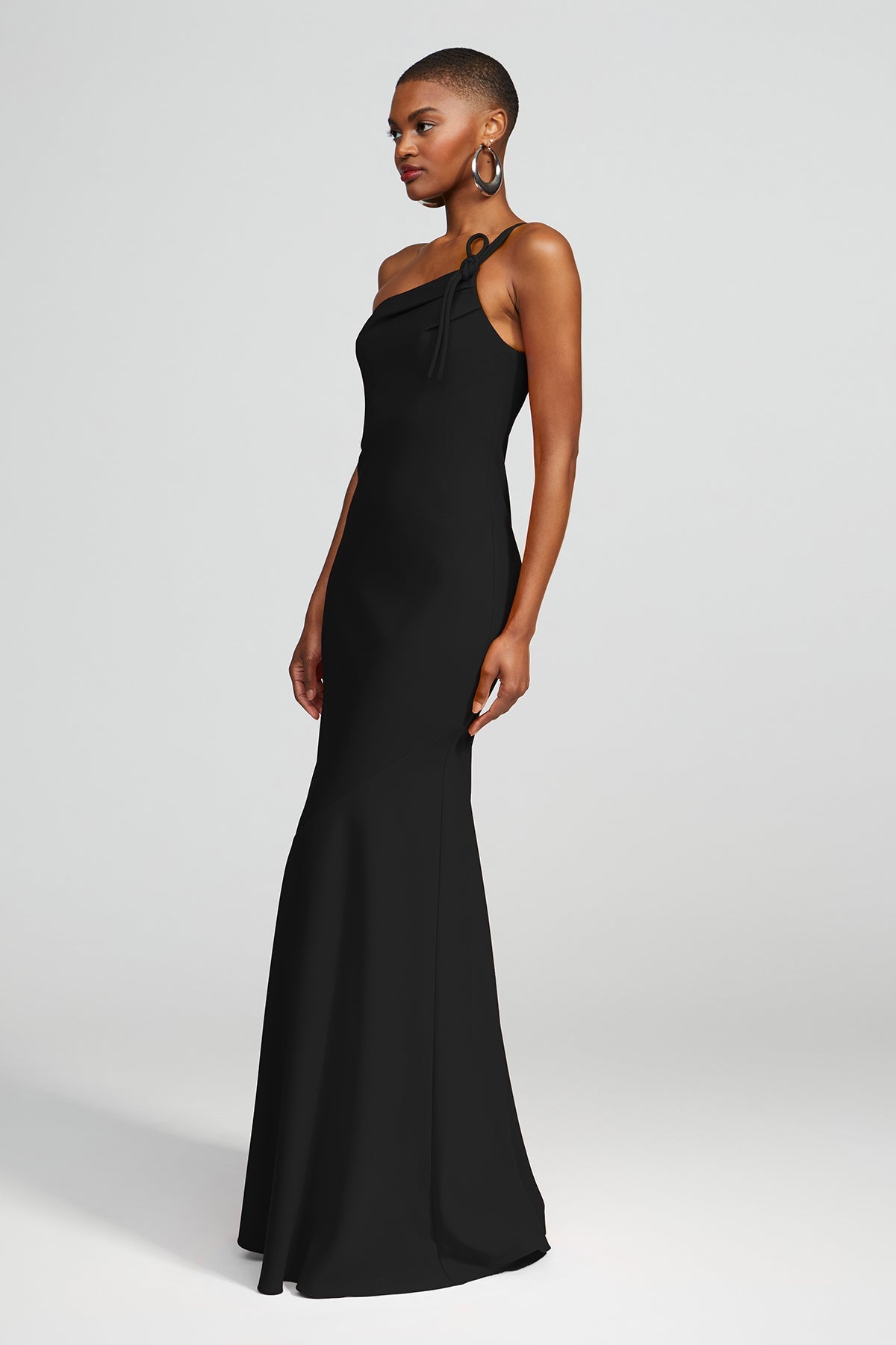 Halston | Sybil Gown In Crepe | Black
