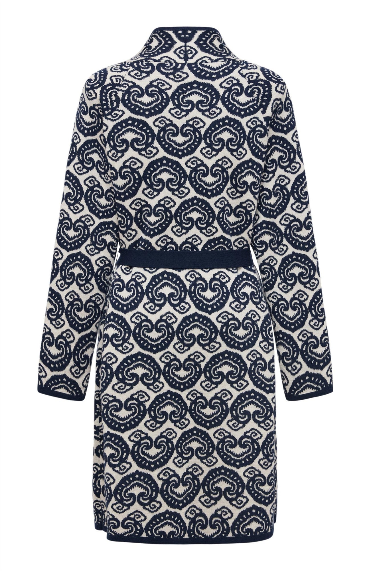 Cross-Front Knitted Cardigan | Navy