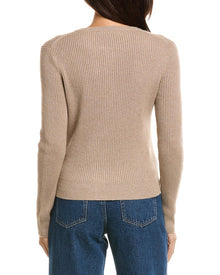 The Cashmere Project | Womens | Lurex Mini Rib Cashmere-Blend Cardigan | Brown