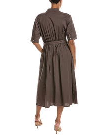 Persaman New York | Womens | Midi Shirtdress | Brown