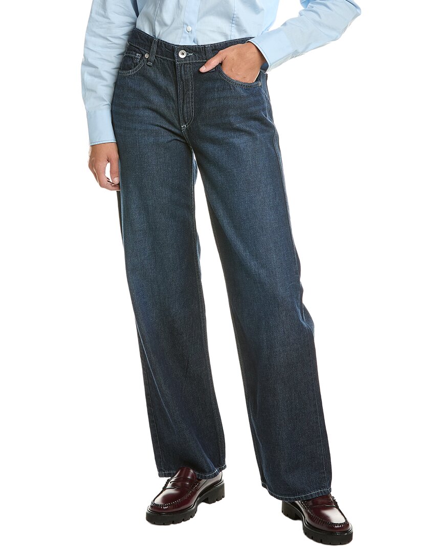 rag & bone | Womens | Lori Low-Rise Full Length Wide Leg Jean | Blue