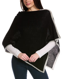 Portolano | Womens | Mini Cashmere Poncho | Black
