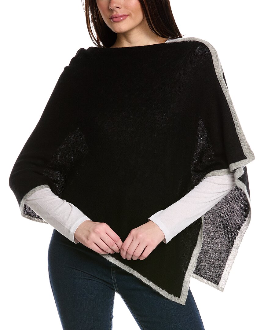 Portolano | Womens | Mini Cashmere Poncho | Black