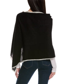 Portolano | Womens | Mini Cashmere Poncho | Black
