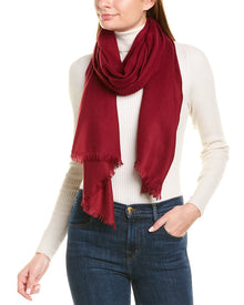 Amicale Cashmere | Womens | Solid Cashmere & Wool-Blend Wrap | Burgundy