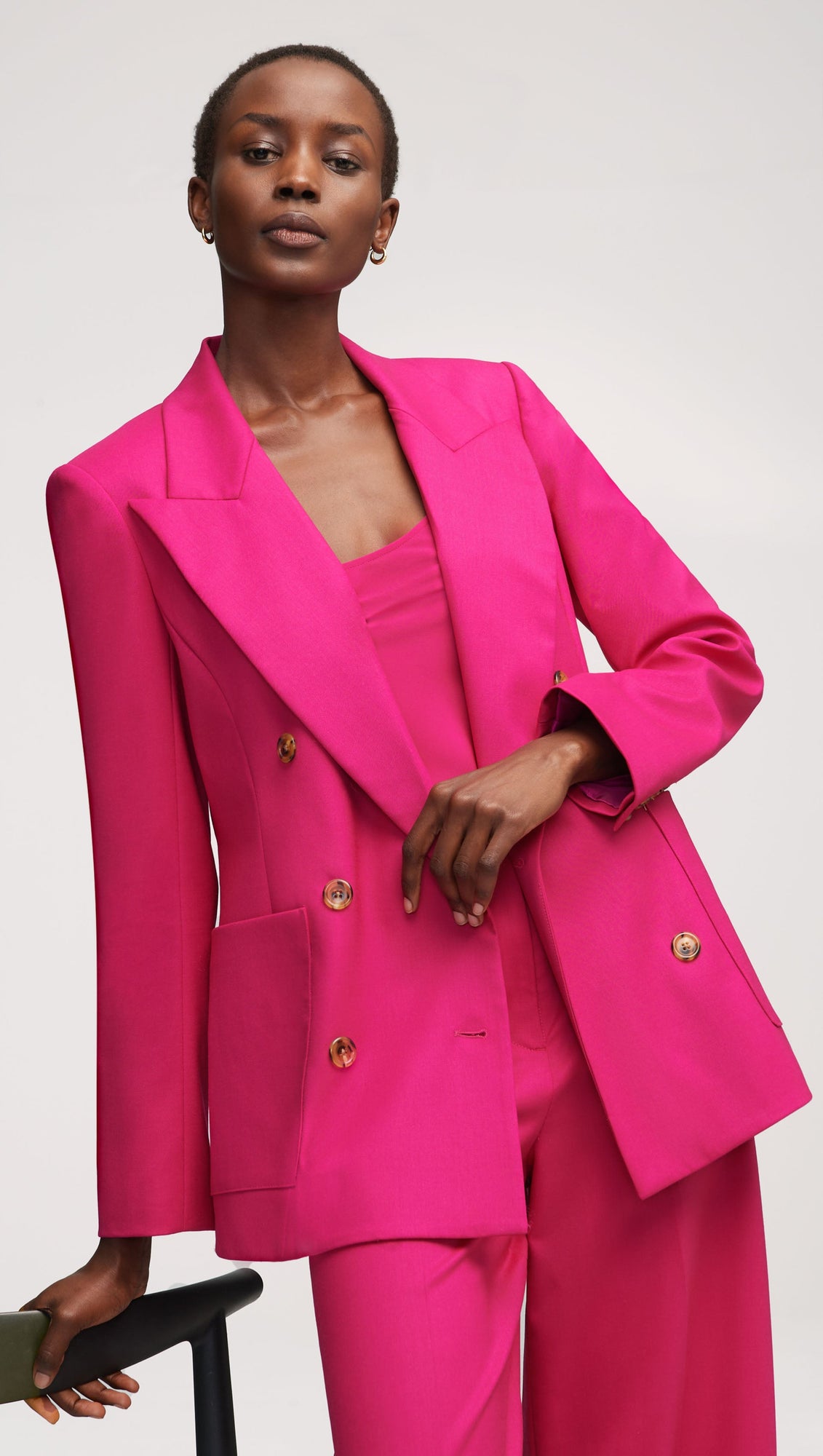 Chelsea Blazer in Seasonless Wool | Fuchsia